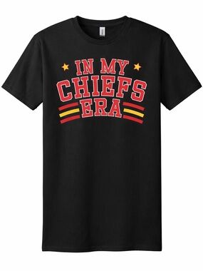 In My Chiefs Era Shirt Football Graphic Tee Red Yellow Black Unisex